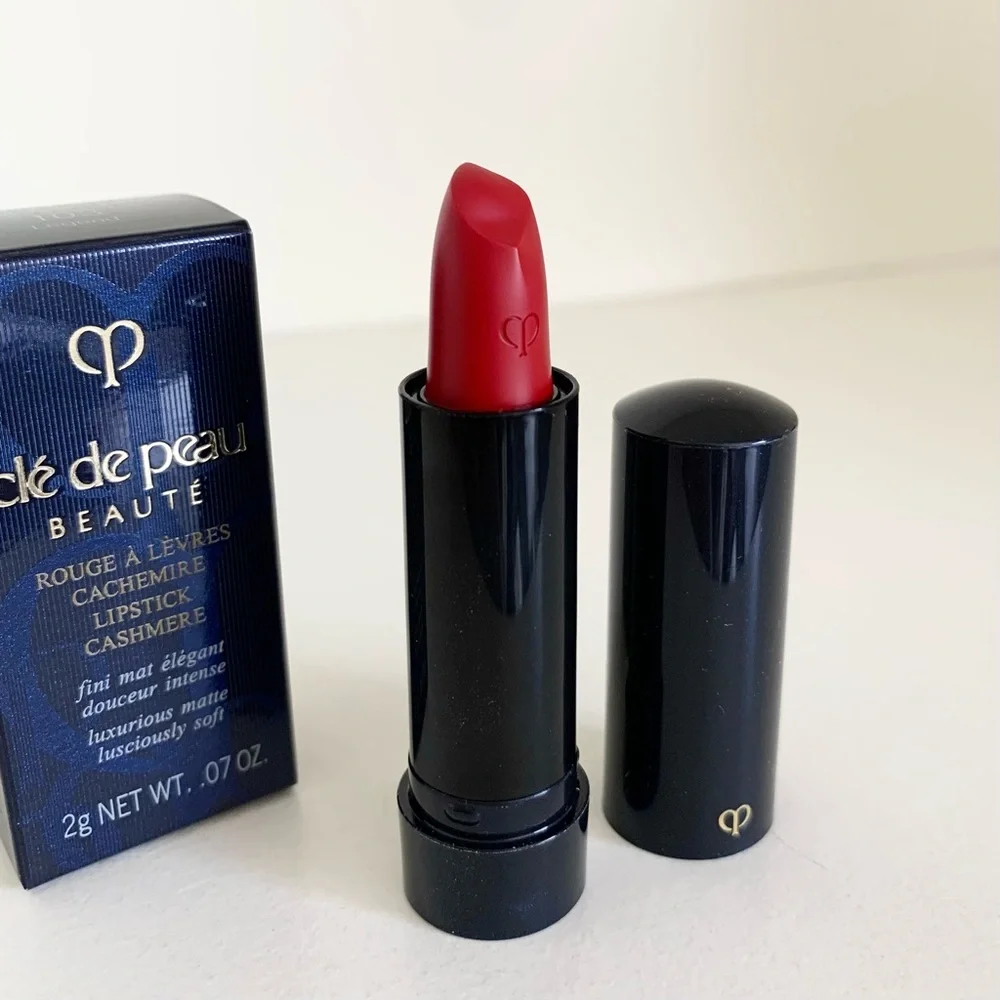 Cle de peau cashmere lipstick in red legend rouge a levres